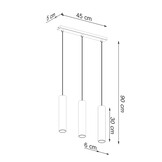 Pendelleuchten LAGOS 3 glanzgoldg