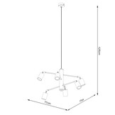 Kronleuchter LEMMI 6 weißg