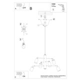 Kronleuchter LEMMI 6 weißg