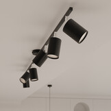 Kronleuchter LEMMI 6 schwarzg