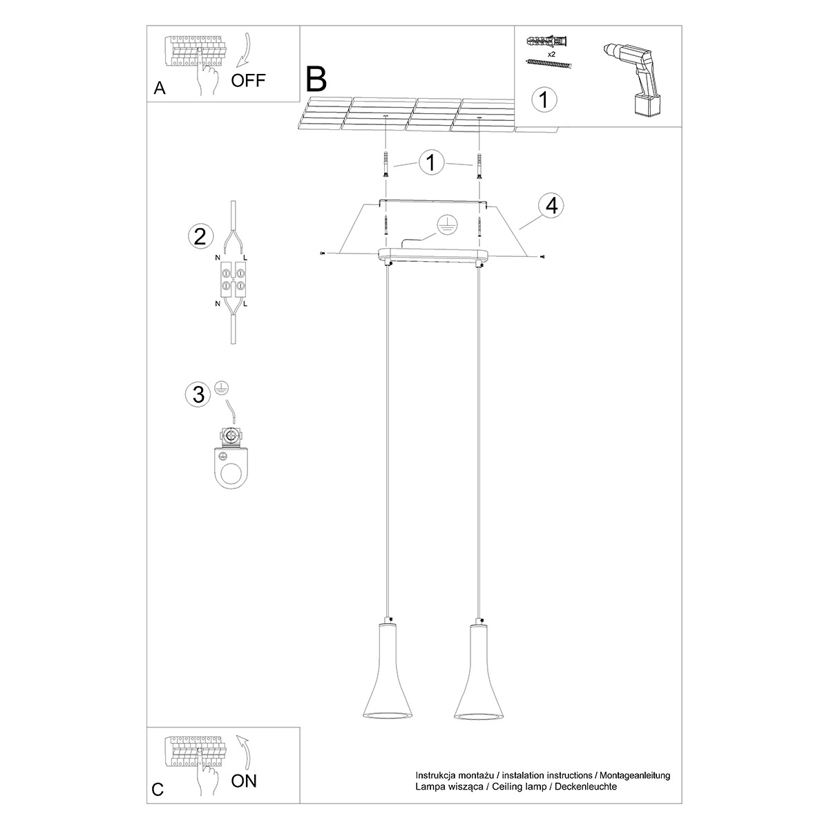 Pendelleuchten REA 2 beton