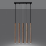Pendelleuchten PASTELO 5L holzg