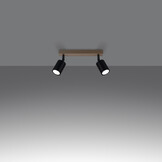 Deckenleuchte VERDO 2 schwarzg