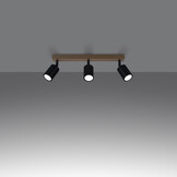 Deckenleuchte VERDO 3L schwarzg