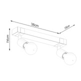 Deckenleuchte ZUCA 2 schwarzg