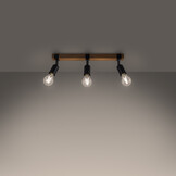 Deckenleuchte ZUCA 3 schwarzg