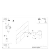 Wandleuchte KUKKIA schwarzg