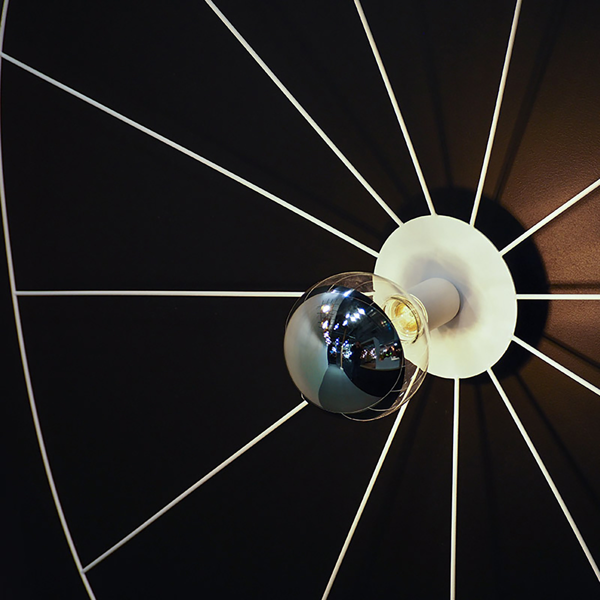 Wandleuchte / Deckenleuchte ESKOLA 70 schwarz