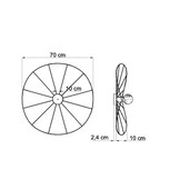 Wandleuchte / Deckenleuchte ESKOLA 70 schwarz