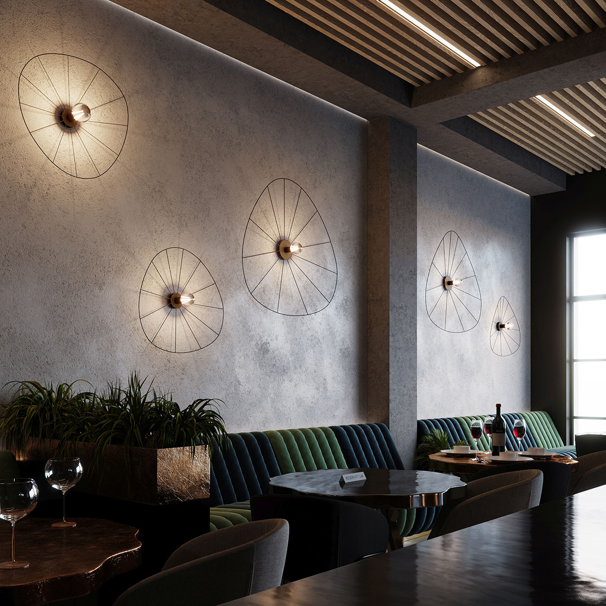 Wandleuchte / Deckenleuchte ESKOLA 70 schwarz