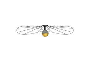 Wandleuchte / Deckenleuchte ESKOLA 110 schwarz