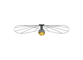 Wandleuchte / Deckenleuchte ESKOLA 110 schwarz