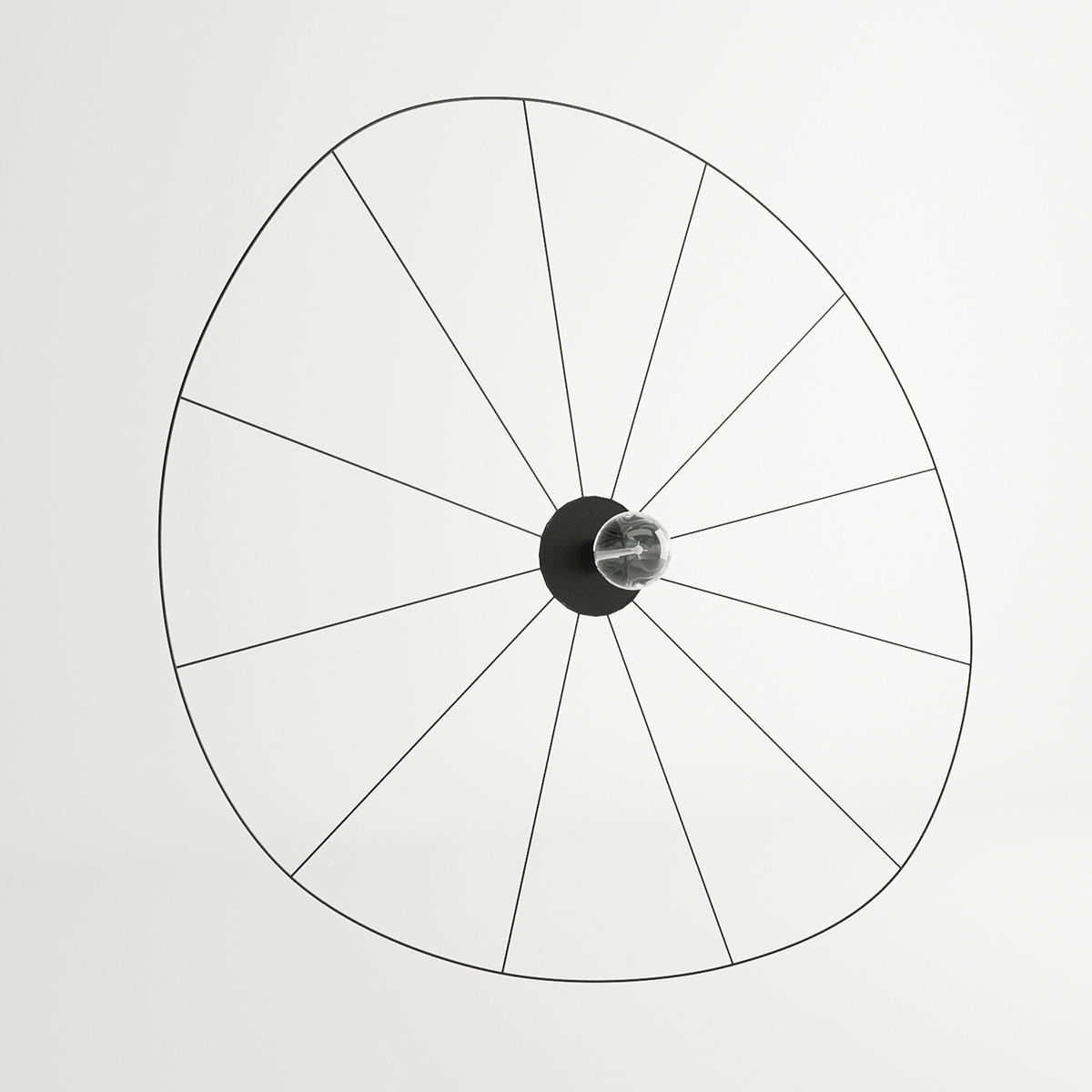 Wandleuchte / Deckenleuchte ESKOLA 110 schwarz