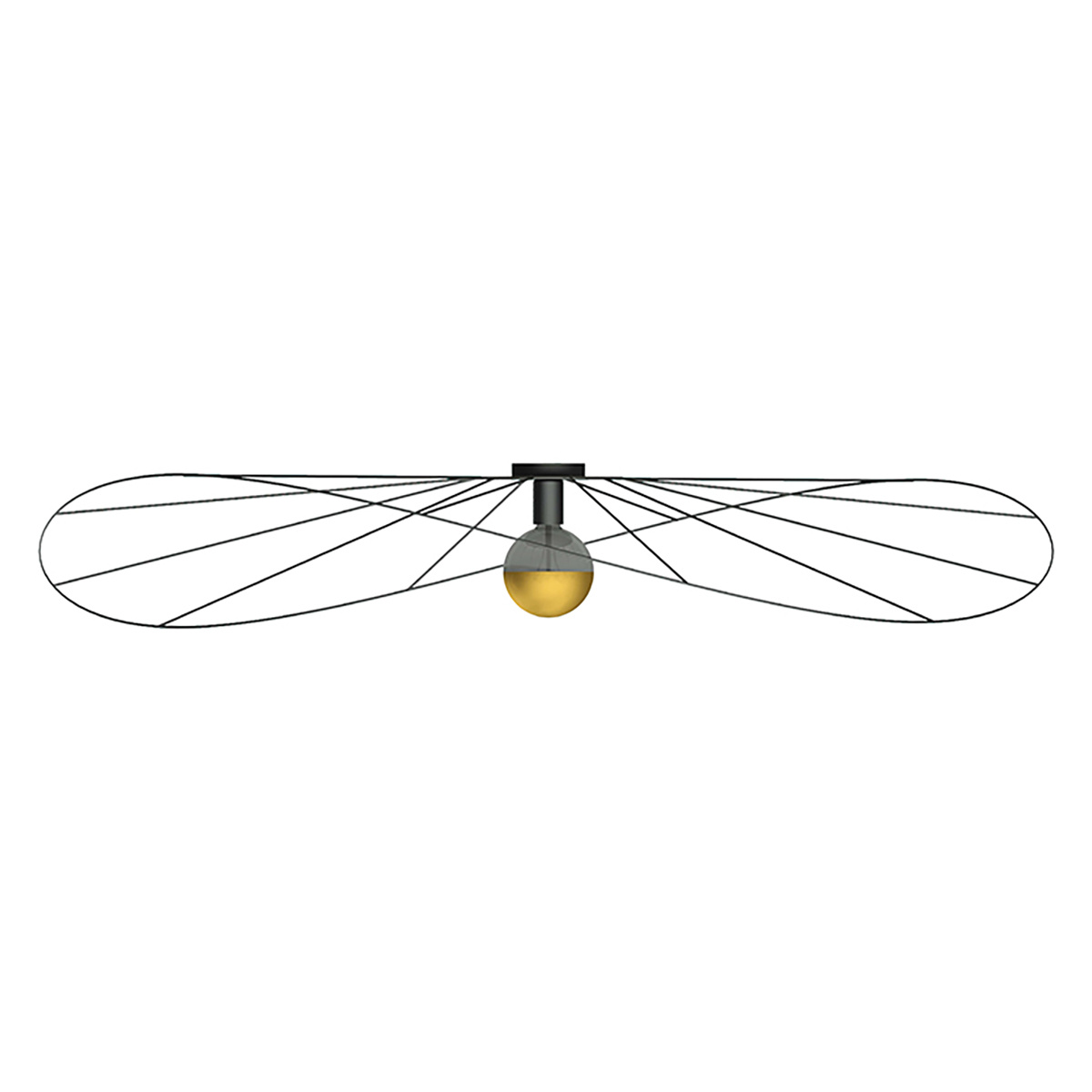 Wandleuchte / Deckenleuchte ESKOLA 140 schwarz