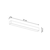 Wandleuchte PINNE 67 schwarzg