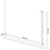 Hängeleuchte PINNE 150 schwarzg