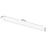 Wandleuchte PINNE 150 schwarzg