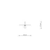 Wandleuchte / Deckenleuchte SIRKEL 30 schwarzg