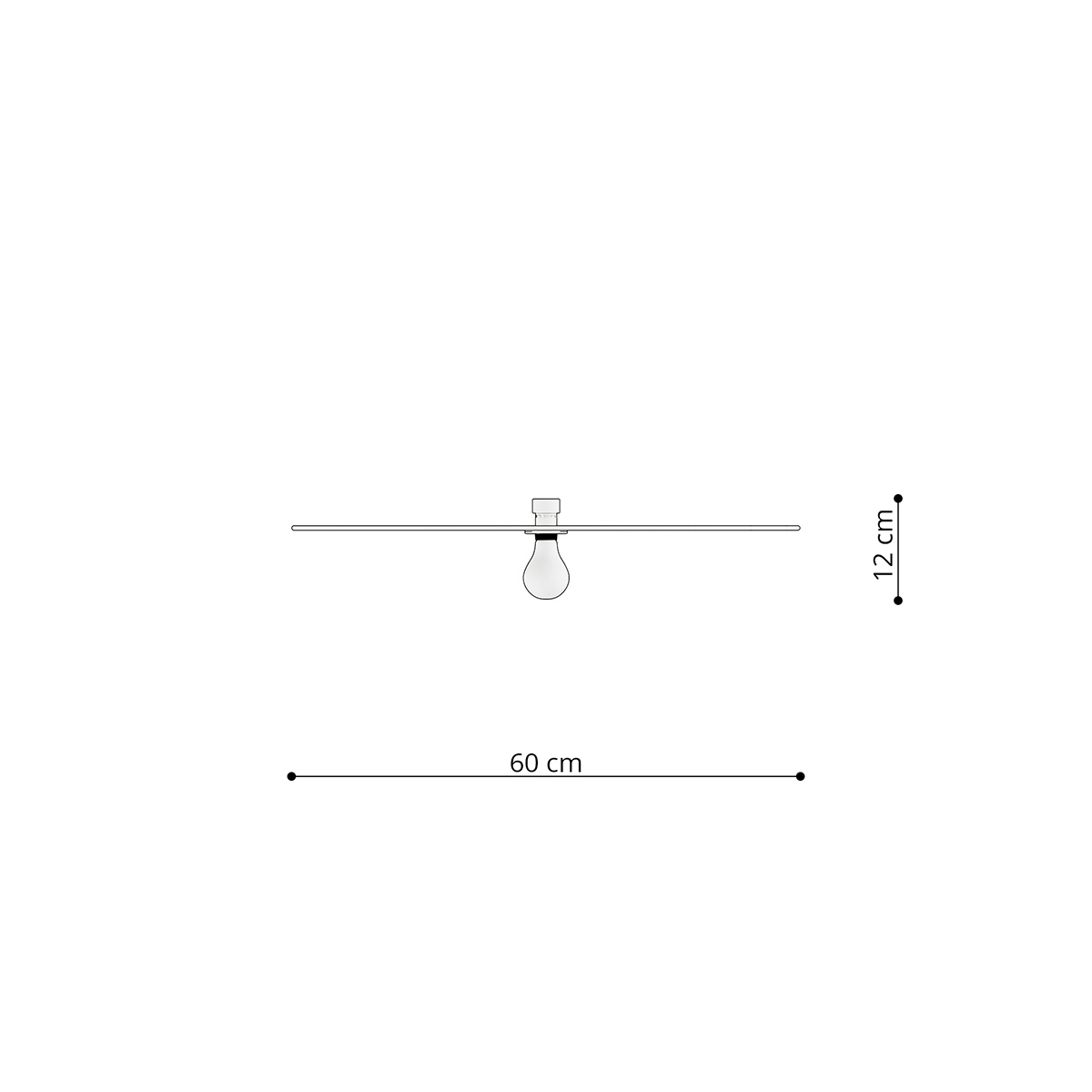 Wandleuchte / Deckenleuchte SIRKEL 60 schwarzg