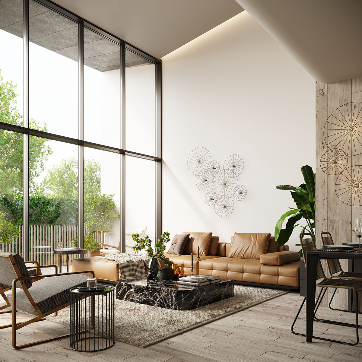 Wandleuchte / Deckenleuchte SIRKEL 60 schwarzg