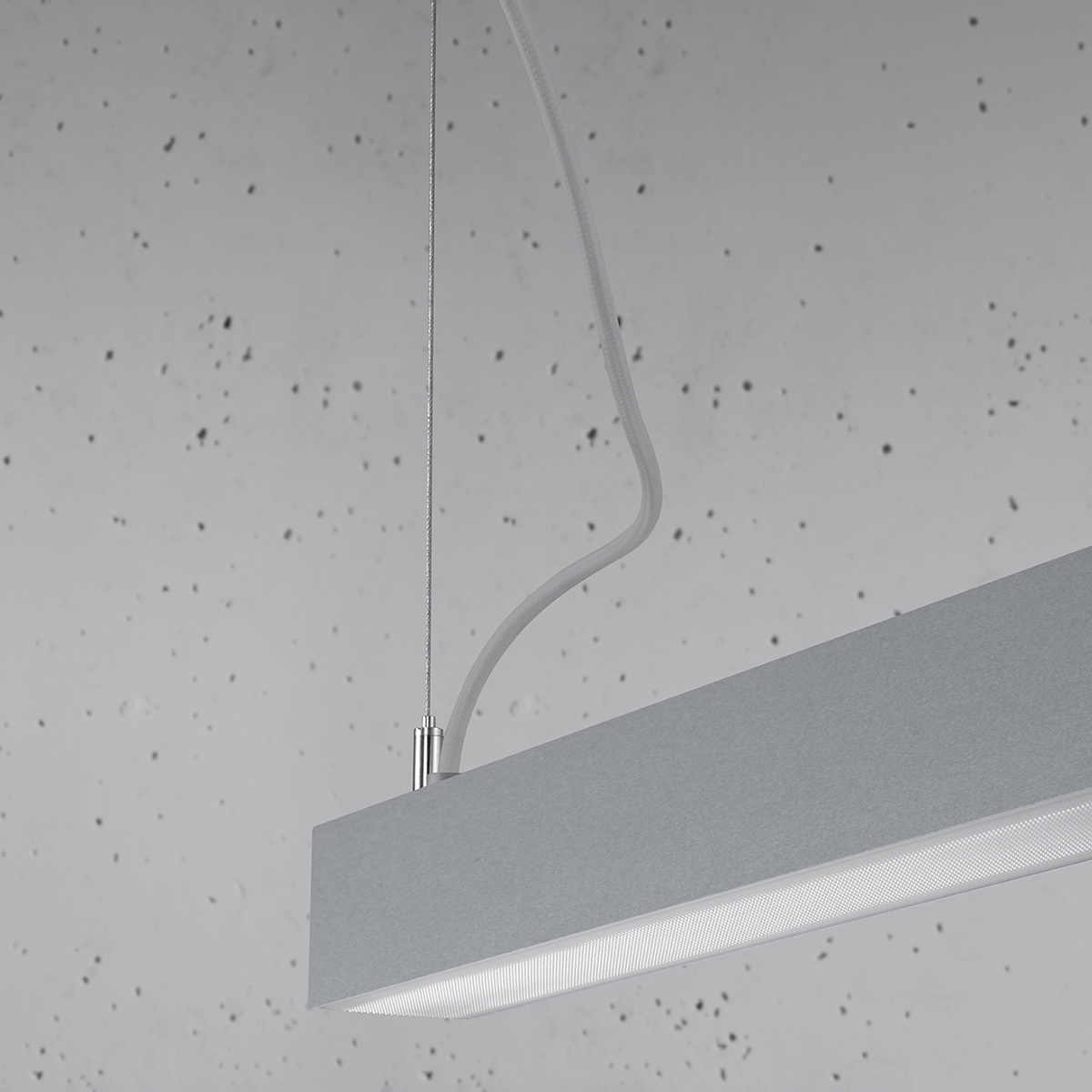 Moderne Thoro PINNE 200 LED-Hängelampe, 6500lm in Grau