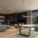 PINNE 200 Graue Wandleuchte – LED 6500lm, 4000K, 50W, IP20, Thoro Serie