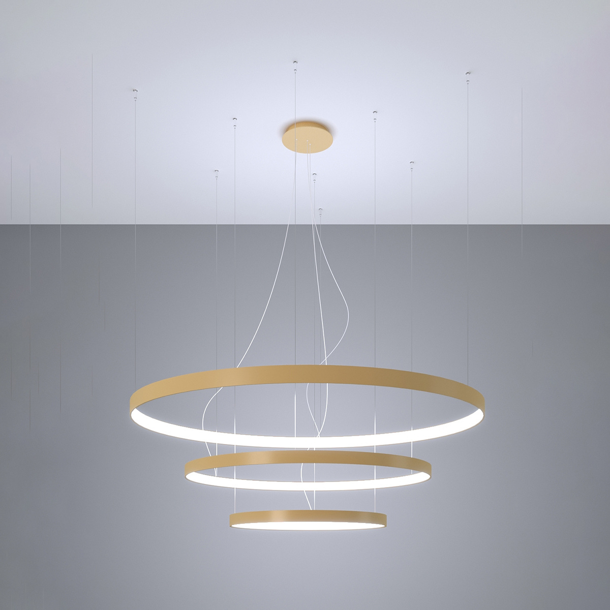 Hängeleuchte RIO 3 55/78/110 golden LED 4000K