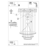 Hängeleuchte RIO 3 55/78/110 golden LED 4000K
