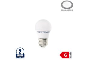 5,5W LED E27 G45 Birne Kunststoff Kaltweiß