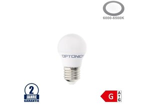 5,5W LED E27 G45 Birne Kunststoff Kaltweiß