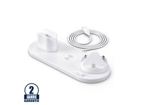 6 in 1 Multifunktions-Charging Station für diverse Geräte Weiß
