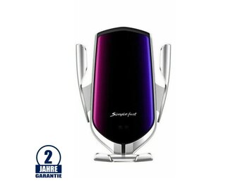 Smartphone Wireless Charging Station fürs Auto Silber