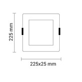 18W LED Mini Panel Quadratisch Kaltweiß