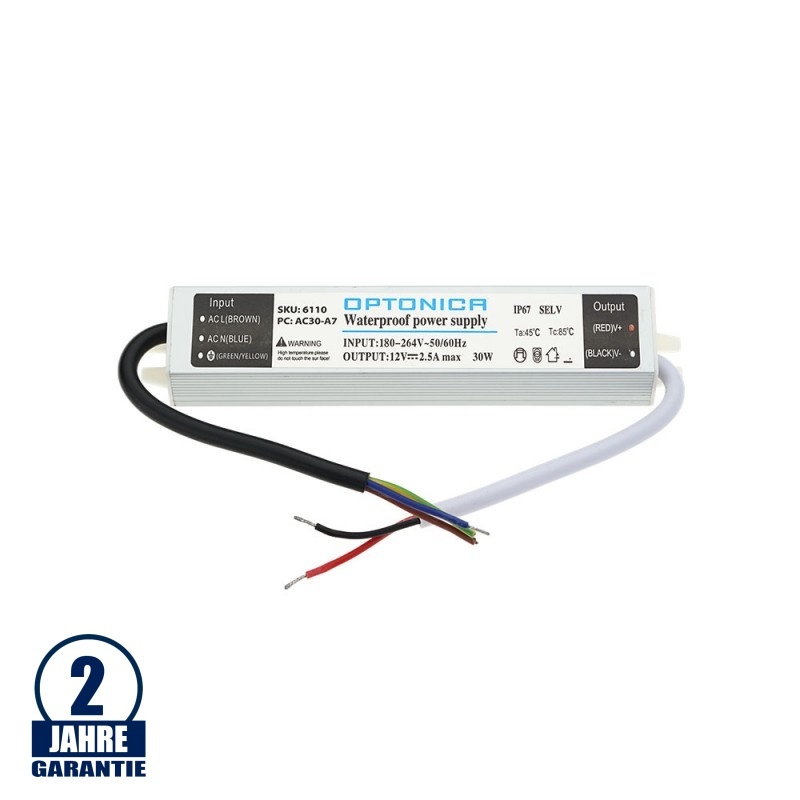 30W 12V DC Metall Netzteil Wassergeschützt