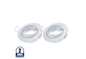 Einbaurahmen für LED MR16/GU10 Rund Schwenkbar Weiß 2er Packung