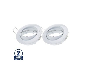 Einbaurahmen für LED MR16/GU10 Rund Schwenkbar Weiß 2er Packung