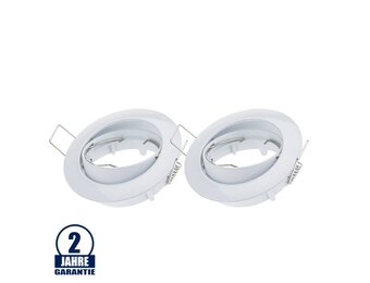 Einbaurahmen für LED MR16/GU10 Rund Schwenkbar Weiß 2er Packung