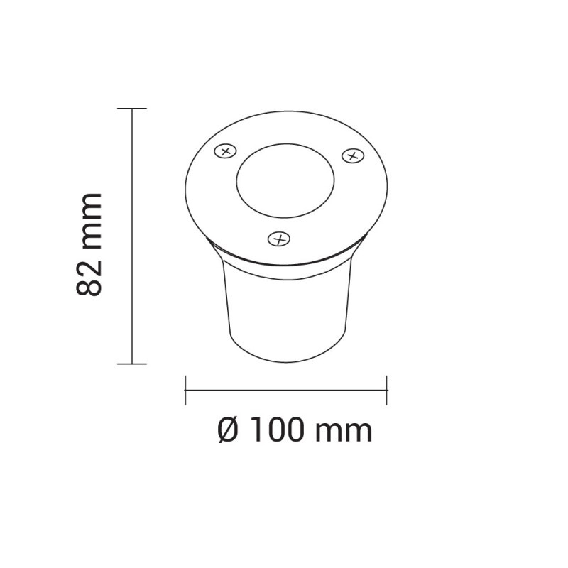 3W LED Bodenleuchte für Außenmontage 230V IP65 Kaltweiß