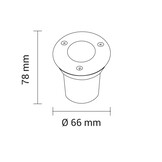 1W LED Bodenleuchte für Außenmontage 230V IP65 Kaltweiß