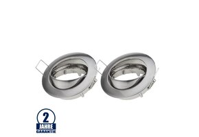 Einbaurahmen für LED MR16/GU10 Rund Schwenkbar Inox 2er Packung