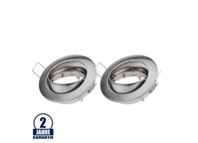 Einbaurahmen für LED MR16/GU10 Rund Schwenkbar Inox 2er Packung