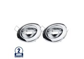 Einbaurahmen für LED MR16/GU10 Rund Schwenkbar Chrom 2er Packung