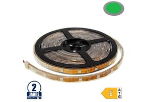 30SMD/m 7,2W/m 12V LED Streifen 5050 Grün Spritzwassergeschützt 5m