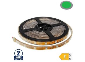 30SMD/m 7,2W/m 12V LED Streifen 5050 Grün Spritzwassergeschützt 5m