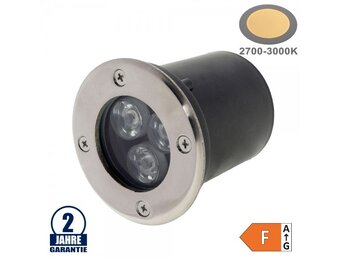 3W LED Bodenleuchte für Außenmontage 230V IP65 Warmweiß