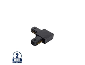 Verbinder für 1 Ph. Stromschiene Schwarz L-FORM