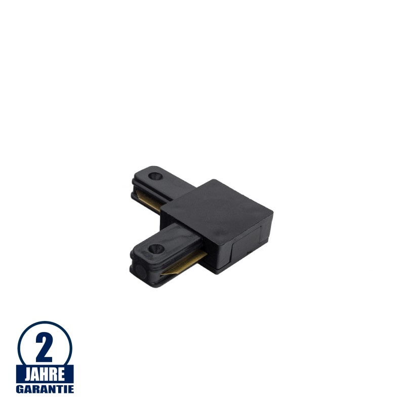 Verbinder für 1 Ph. Stromschiene Schwarz L-FORM