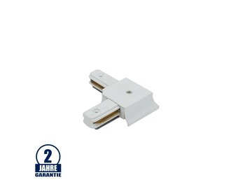 Verbinder für 1 Ph. Stromschiene Weiß L-FORM