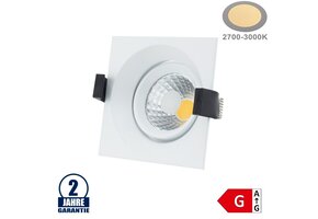 8W Einbauleuchte COB Quad Schwenkbar Warmweiß