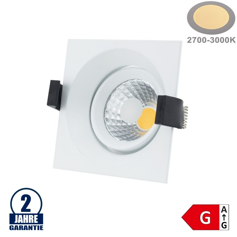 8W Einbauleuchte COB Quad Schwenkbar Warmweiß